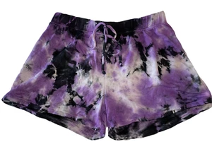 Attetudes girls black purple tie dye drawstring lounge shorts L(14) - Picture 1 of 2
