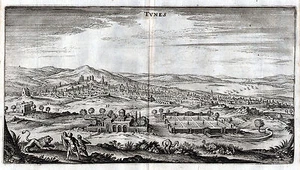 TUNIS - تونس - schöne Ansicht von Merian 1646 - Original! - Picture 1 of 1