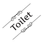 Toilet Door Stickers Removable Bathroom Sign Decals