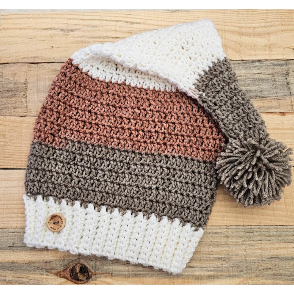 Sombrero de invierno holgado para bebé con pompón estilo unisex hecho a mano ganchillo regalo Foto 1 de 1