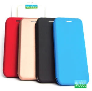 Étui portefeuille mince pour iPhone 11 8 7 6 X XS SE 2022 2020 rose rouge bleu - Photo 1 sur 9