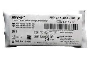 NEW SEALED Stryker 2.1mm Taper Side Cutting Carbide 1607-002-109 EXP 11/01/2027 - Picture 1 of 2