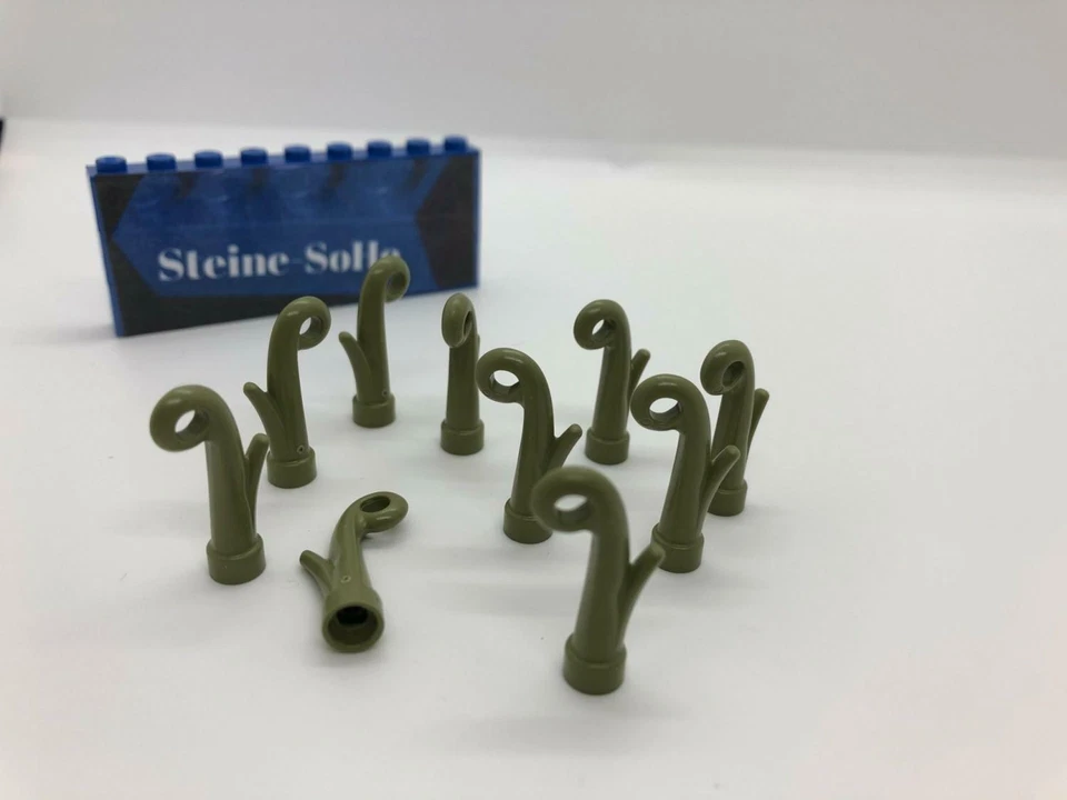 Lego (c) 10x Gräser - Pflanzestiel - Stengel - Pflanze - olive grün - 15279 - 1 - Bild 1 von 1
