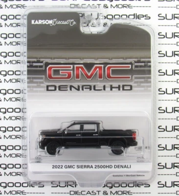 2024 Greenlight Karson Diecast: Black 2022 GMC SIERRA 2500 2500HD DENALI Duramax - Image 1 of 4