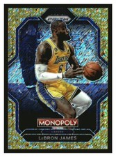 2022-23 Panini Prizm Monopoly LeBron James Gold Money Shimmer Prizm /500 #PS7