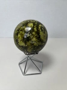 Olive Opal Sphere With Stand - Picture 1 of 6