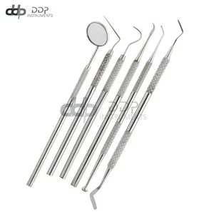 Set 6 Raschietto Tarter Dentale Inox Strumenti Dentista Rimozione Placca Cura Denti - Foto 1 di 3