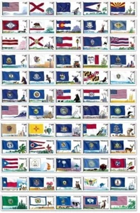US Flags of Our Nation Stamps Complete Set of 60 Scott #4273 - 4332 - Picture 1 of 1