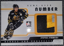 🔥 STEVEN STAMKOS 9 OF 9 3 COLOR GAME USED NUMBER HEROES AND PROSPECTS GUN-13 🔥