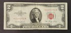 US+%242+Silver+Certificate+Series+1953+Better+Condition+Red+Seal+Low+Shipping+