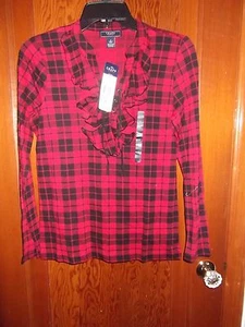 CAMISA CHAPS - ADOLESCENTE - CUADROS ROJO/NEGRO - TALLA PEQUEÑA (AC-22-208) - Imagen 1 de 3