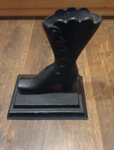 Vintage 4# Cast Iron BOOT Door Stop Home Decor 5.25"H X 4.5"L X 3"W - Picture 1 of 5