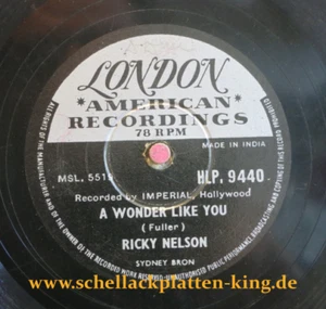 Ricky Nelson 78 RPM / Everlovin` & A Wonder Like You (KA99-2022) - Bild 1 von 3
