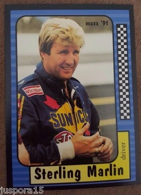 1991 Sterling Marlin Card 22 of 240 Maxx Collection Race Cards - Image 1 of 2