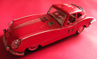 JAGUAR E TYPE ME627 BATTERY OPERATED LITHOGRAPH TIN TOY FIRE CHIEF SPORT CAR