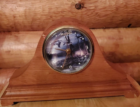 Terry Redlin Print Mantle Clock- Monarch Evening Cover