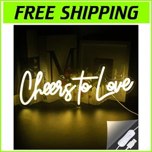 Elegant Cheers to Love Neon Sign - Luminous Wall Art for Celebration Spaces - Picture 1 of 9