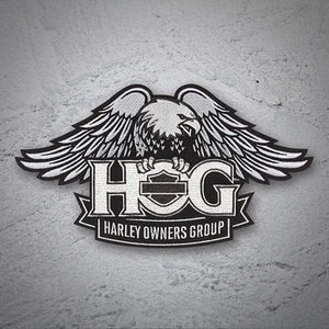 Genuine HARLEY DAVIDSON 5 inch "Eagle & Wings" HOG EMBROIDERED PATCH - Picture 1 of 2
