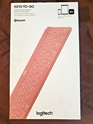 Ультратонкая клавиатура Logitech Keys-To-Go (розовая) - Изображение 1 из 3
