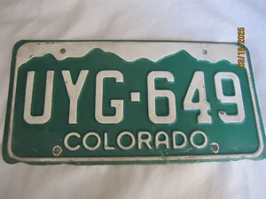Colorado License Plate #UGY-649 1982-1992/ no sticker - Picture 1 of 5