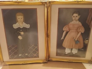 Joseph Whiting Framed and matted folk art Prints - Picture 1 of 3