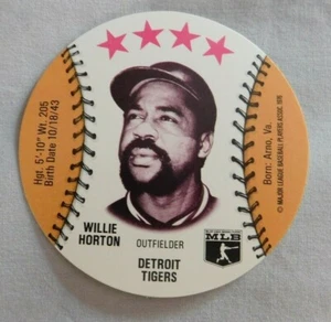 1976 MSA Discs Isaly's Sweet William Willie Horton Detroit Tigers - Picture 1 of 1