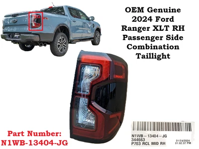 OEM 2024 2025 Ford Ranger XLT Passenger Right Side RH Tail Light w Blind Spot - Image 1 of 4