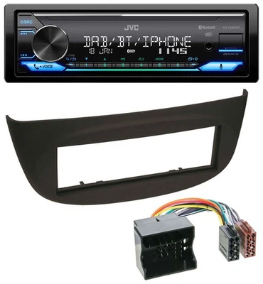 JVC Bluetooth DAB USB MP3 Autoradio für Renault Twingo (07-14) schwarz - Bild 1 von 4