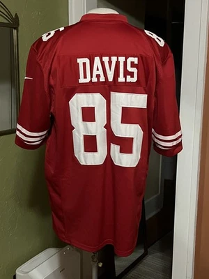 Футболка Vernon Davis Nike с вышивкой на поле San Francisco 49ers размер L розовые номера - Изображение 1 из 4