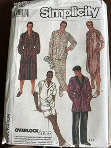 Simplicity Pattern 8323 Men&teen’s Robe And PJ’s Sz Med - Picture 1 of 3