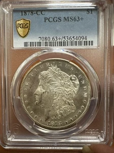 1878-CC Morgan Silber Dollar PCGS MS63+ Plus - Bild 1 von 4