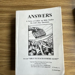 Answers By Keith Piper Bible Follow Up Questions 1996 - Picture 1 of 12
