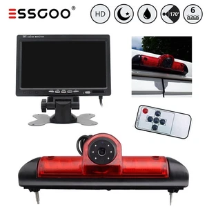 ESSGOO 7" TFT Farb Monitor + 170° IR Bremsleuchte Rückfahrkamera Für Fiat Ducato - Bild 1 von 12