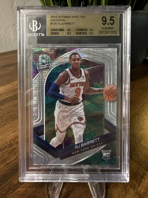 2019-20 Spectra Celestial RJ Barrett RC /99 BGS 9.5 Raptors - Image 1 of 2