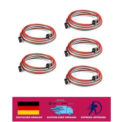 1m 3 Pin JST SM LED Verbindungsstecker 20AWG für DIY LED Projekte - 5 Stück - Bild 1 von 2