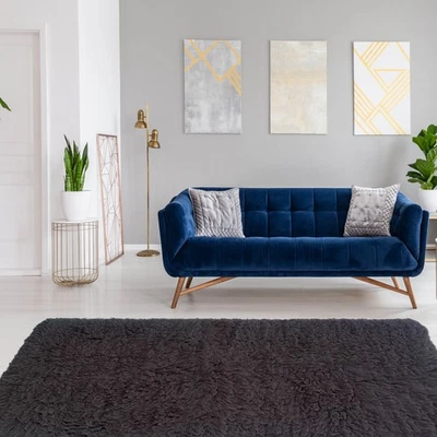 Linon Flokati Wool Thick Area Rug - Image 1 of 4