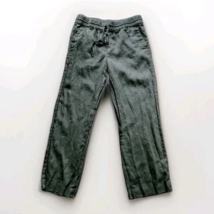 Women’s Talbots Natural Green 100% Linen Drawstring Casual Summer Pants Medium - Picture 1 of 4