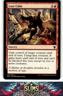 Magic the Gathering MTG Dragons of Tarkir Lose Calm #147 Buy 2 Get 1 - Image 1 of 2
