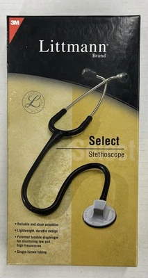 3M Littmann Select Stethoscope 2290 Black 28” Single Lumen Tunable Diaphragm - Image 1 of 4