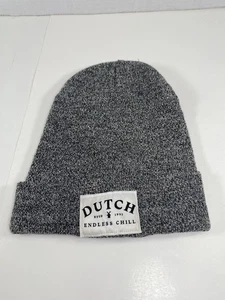 Dutch Bros. graue Strickmütze Beanie gebraucht, in einwandfreiem Zustand - Bild 1 von 5