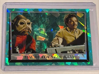 2023 Topps Chrome Sapphire Star Wars ROTJ AQUA #d 01/75 Death Star Raid Lando - Image 1 of 3