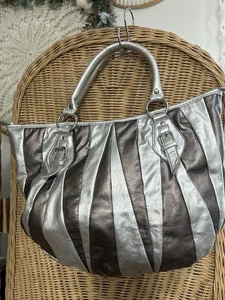 Vintage Metallic Silver Purse 1980's - Picture 1 of 9