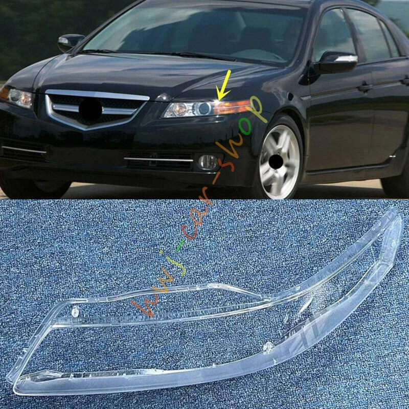 Left Side Headlight Lens Clear Cover + Sealant Glue For Acura TL 2004-2008 — 第 1/4 张图片