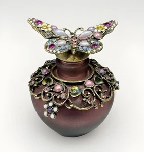 Murano Glas Schmuck Schmetterling Parfum Flakon Cristalleria Ann Primrose Vintage - Bild 1 von 6