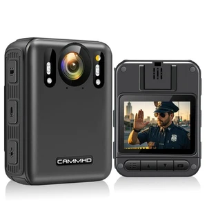W8 4K Body Camera, Anti-Shake Body Cam Two Battery 4000mah Work 13-14H, H.265... - Picture 1 of 8