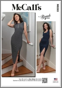 Sexy Vestido Tejido ceñido al cuerpo McCall's M8383 con patrón de espalda recortada Misses Talla 8-16 - Imagen 1 de 8