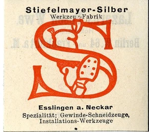Siefelmayer-Silber Esslingen Werkzeug-Fabrik Trademark 1908 - Bild 1 von 1