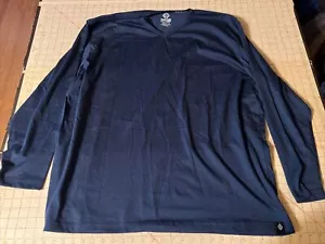 Swiss Cross Blue 4XL Long Sleeve Pullover Shirt V-Neck Polyester - Picture 1 of 9