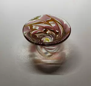 Autumn Open Salt- Handblown Glass Salt Dish and Spoon- Collectable- Home Decor - Picture 1 of 12