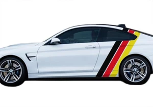 Graphic Tricolor Stripe Car Sticker For BMW Audi VW Honda Toyota Side Door Decal - Picture 1 of 15